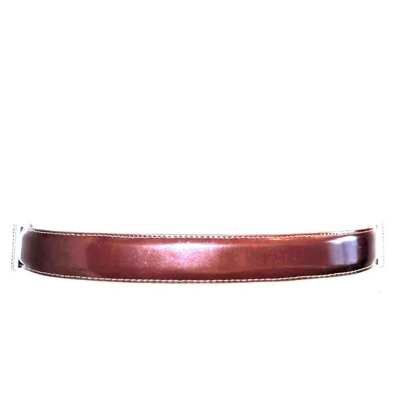Vintage Brighton Leather Belt Size S Brown Engraved Buckle Western Chic USA EUC main image 5